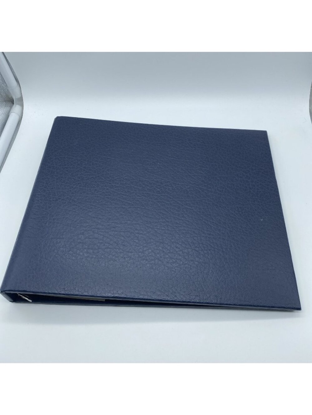 Blue 3-Ring Check Binder Organizer 9x11 Office Bookkeeping Document Holder